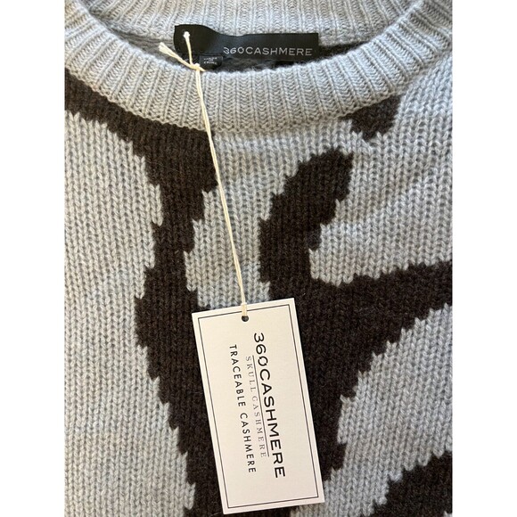 360Cashmere Persia Sweater Womens S Misty Blue Cashmere Pullover Crew Neck NWT - Picture 4 of 12